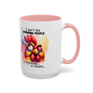 Funny Morning Coffee Mug, Rooster Mug, Gift for Coffee Lovers, Morning People, Humor Mug for Friends