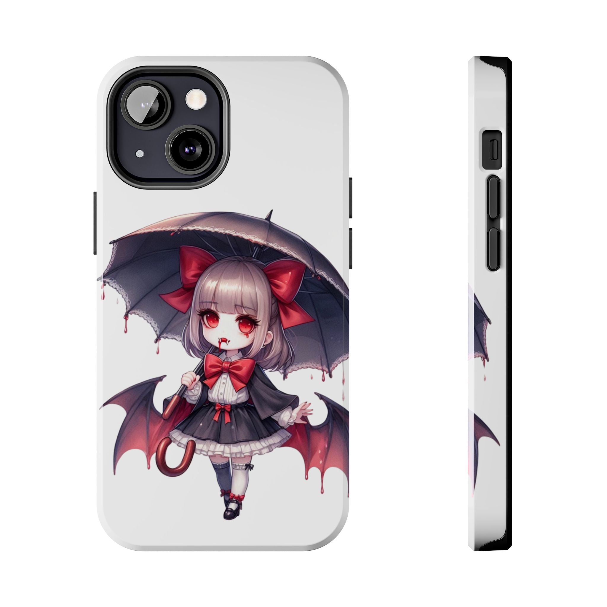 vampire girl horror art Tough Phone Cases
