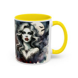 Gothic vampire Elegance Coffee Mug,  Halloween Decor, Dark Art Mug, Spooky Homeware