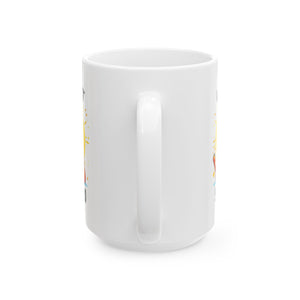 yoga cat let go funny Ceramic Mug, (11oz, 15oz)