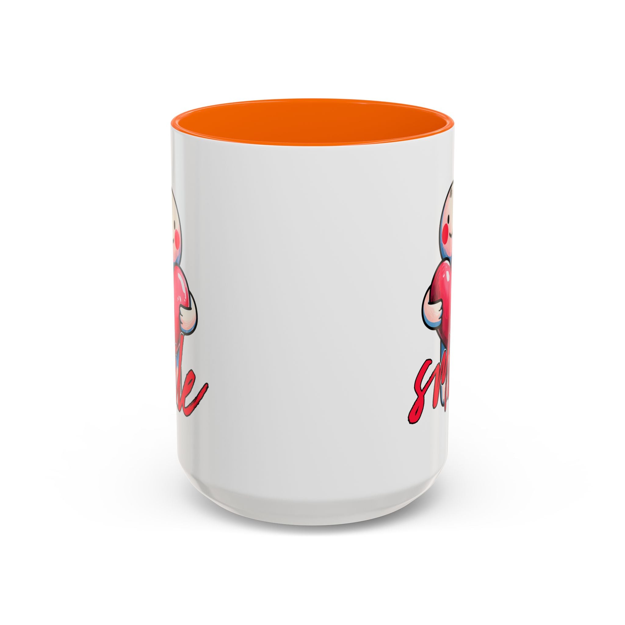 Smiling Heart Accent Coffee Mug - 11oz & 15oz | Cute Gift for Friends & Family