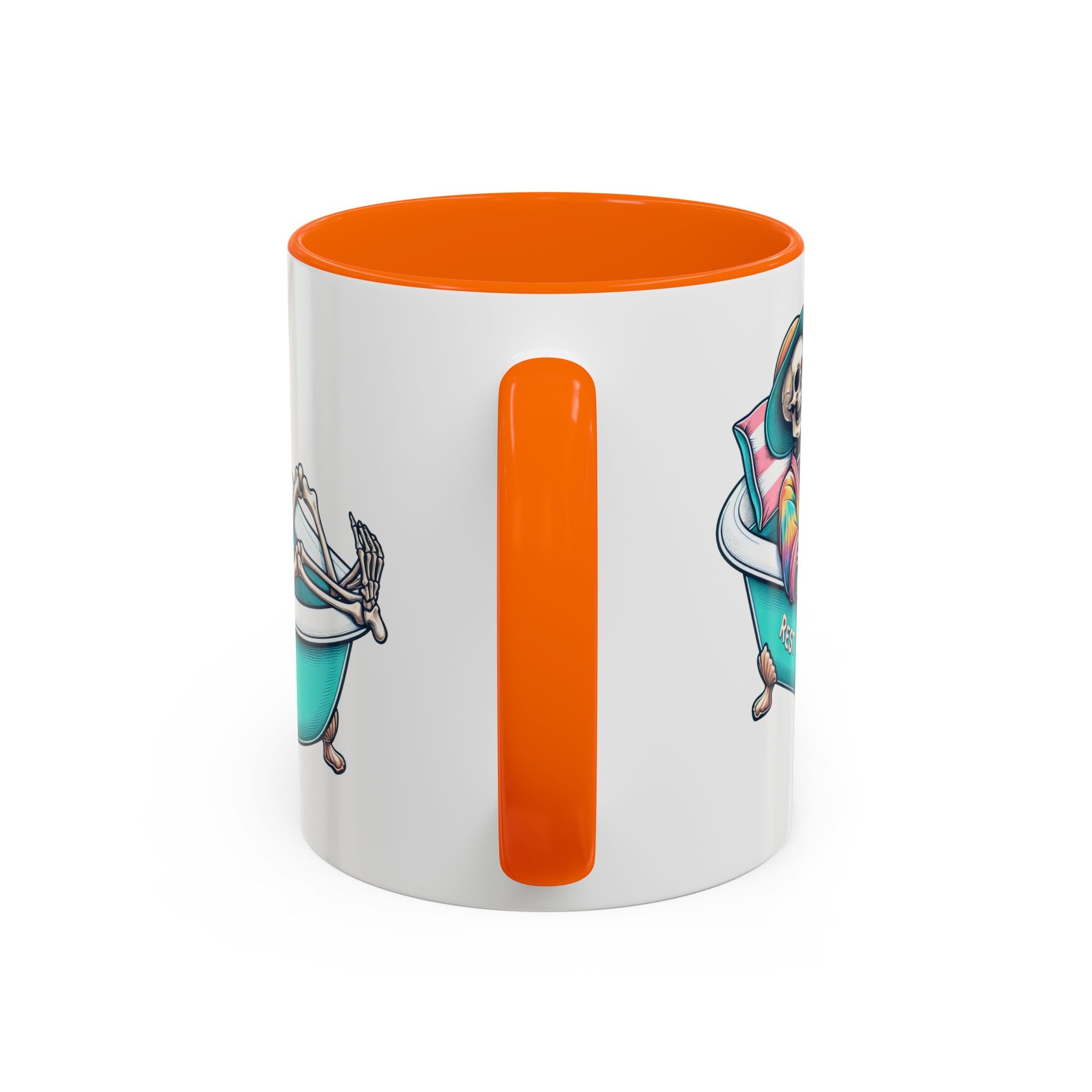 Rest in Peace Skeleton Coffee Mug - Fun Halloween Gift, Unique Home Decor, Hilarious Office Cup, Quirky Birthday Present, Spooky