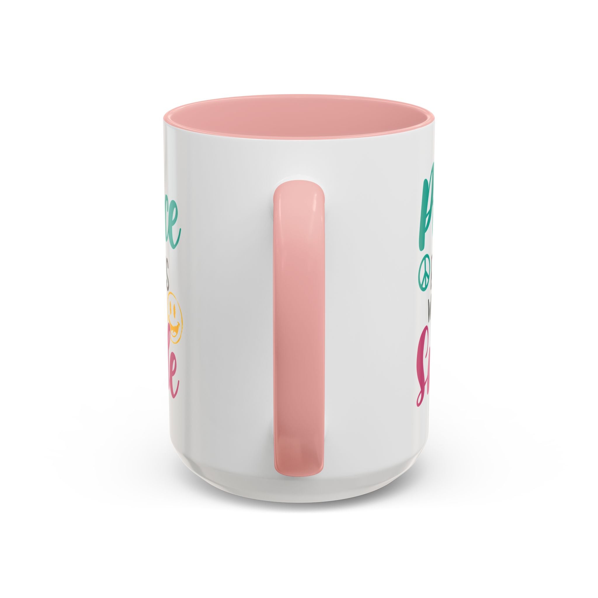 Inspirational Peace Coffee Mug - "Peace Begins with a Smile" - 11oz & 15oz
