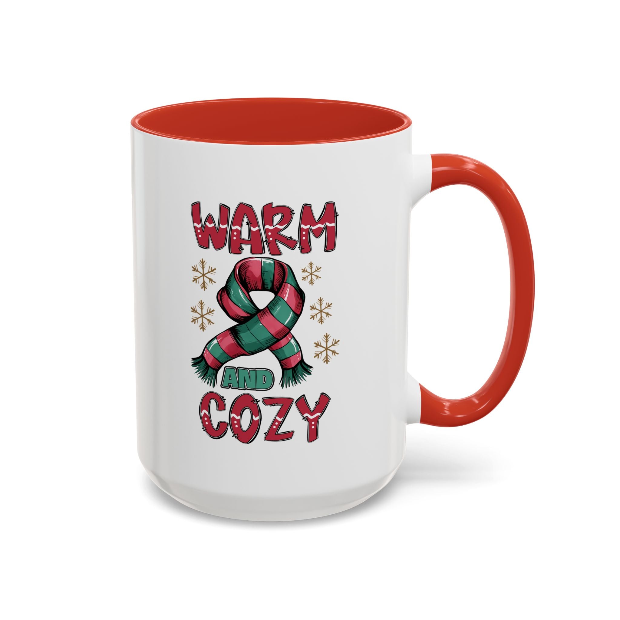 Warm & Cozy Holiday Accent Coffee Mug - Perfect for Winter Mornings, Christmas Gifts, Hot Beverage Lovers, Seasonal Decor, Cozy Vibes