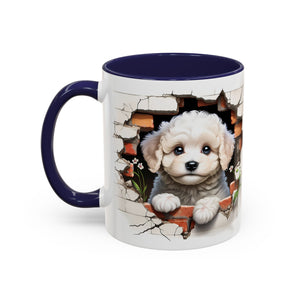 Cute Puppy Accent Coffee Mug - Adorable Dog Lover Gift, Pet-Themed Mug, Home Decor, Ideal for Gifts, Animal Enthusiast