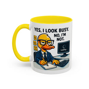 Funny Office Mug, Quirky Coffee Cup, Duck Humor Mug, Gift for Coworkers, Cute Desk Mug