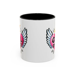 Empowering Heart Coffee Mug | Inspirational Gift for Women, GRL PWR Mug, Cute Kitchen Decor, Unique Friendship Gift, Motivational Coffee Cup