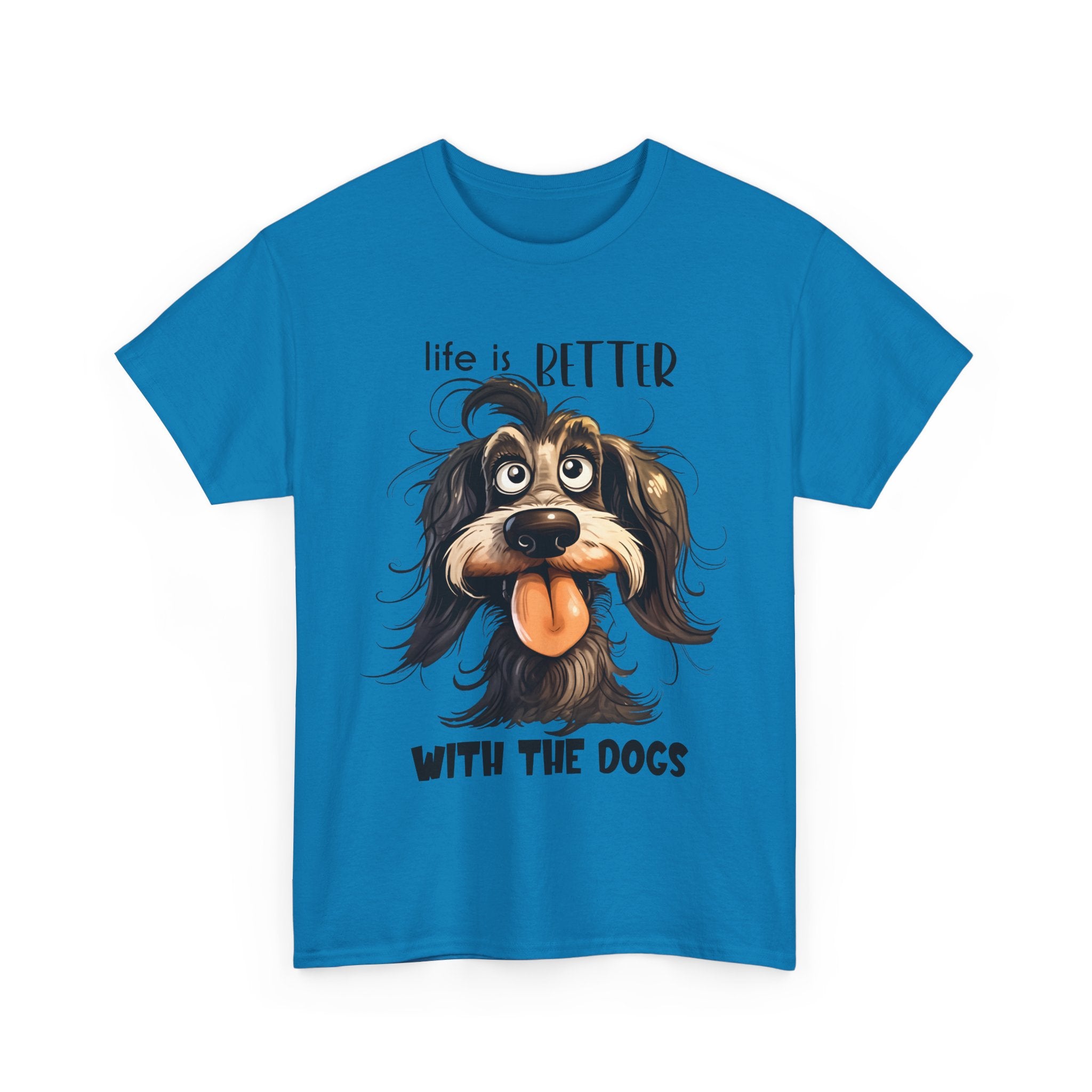 Life is Better with the Dogs Unisex Tee, Funny Dog Lover T-Shirt, Pet Gift, Dog Mom Shirt, Animal Lover Apparel