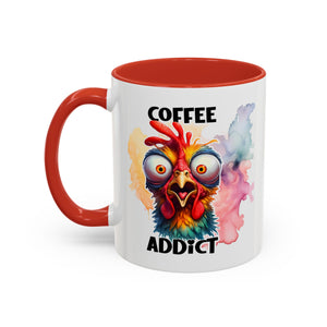 Coffee Addict Mug, Funny Coffee Lover Gift, Unique Kitchen Decor, Quirky Morning Brew Cup, Perfect for Birthdays & Holidays
