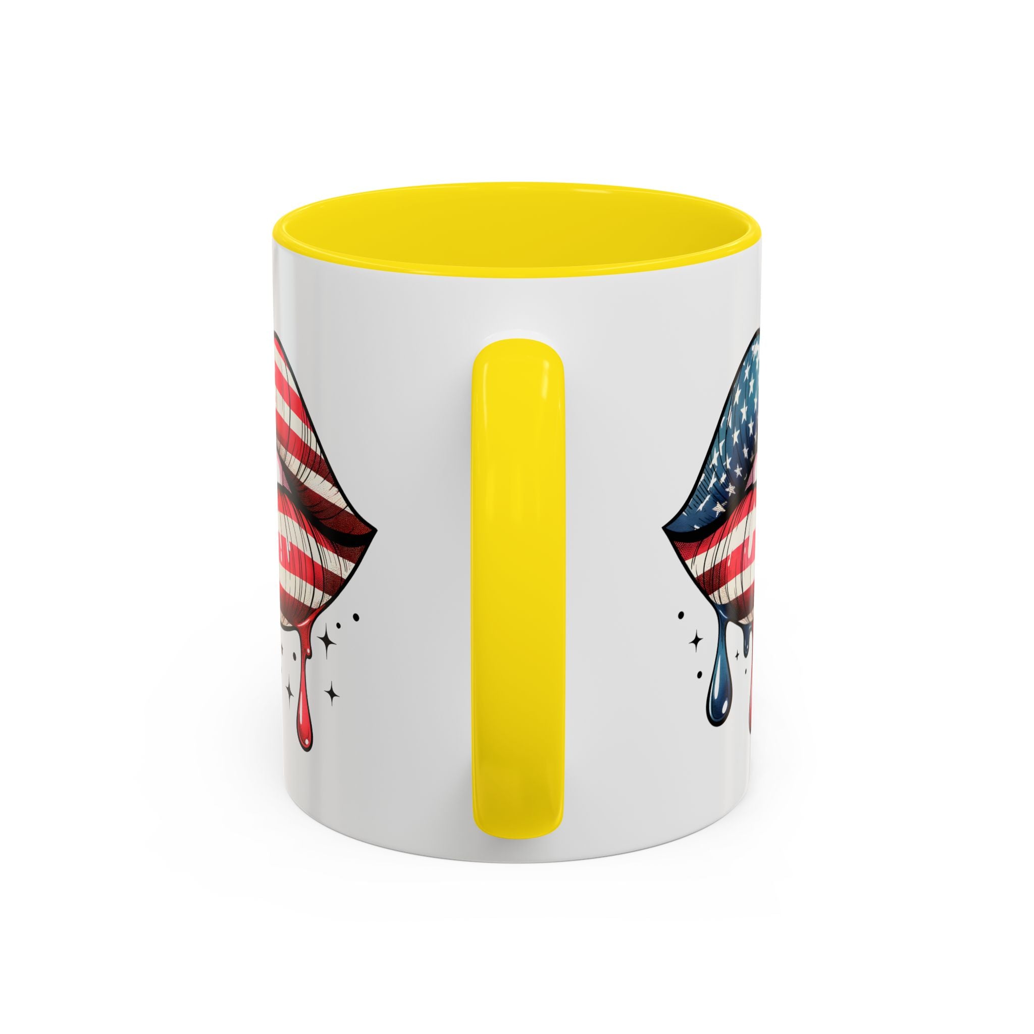 Patriotic Lip Print Coffee Mug – 11oz & 15oz