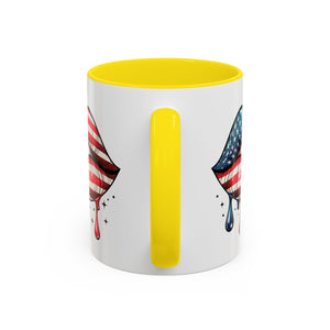 Patriotic Lip Print Coffee Mug – 11oz & 15oz