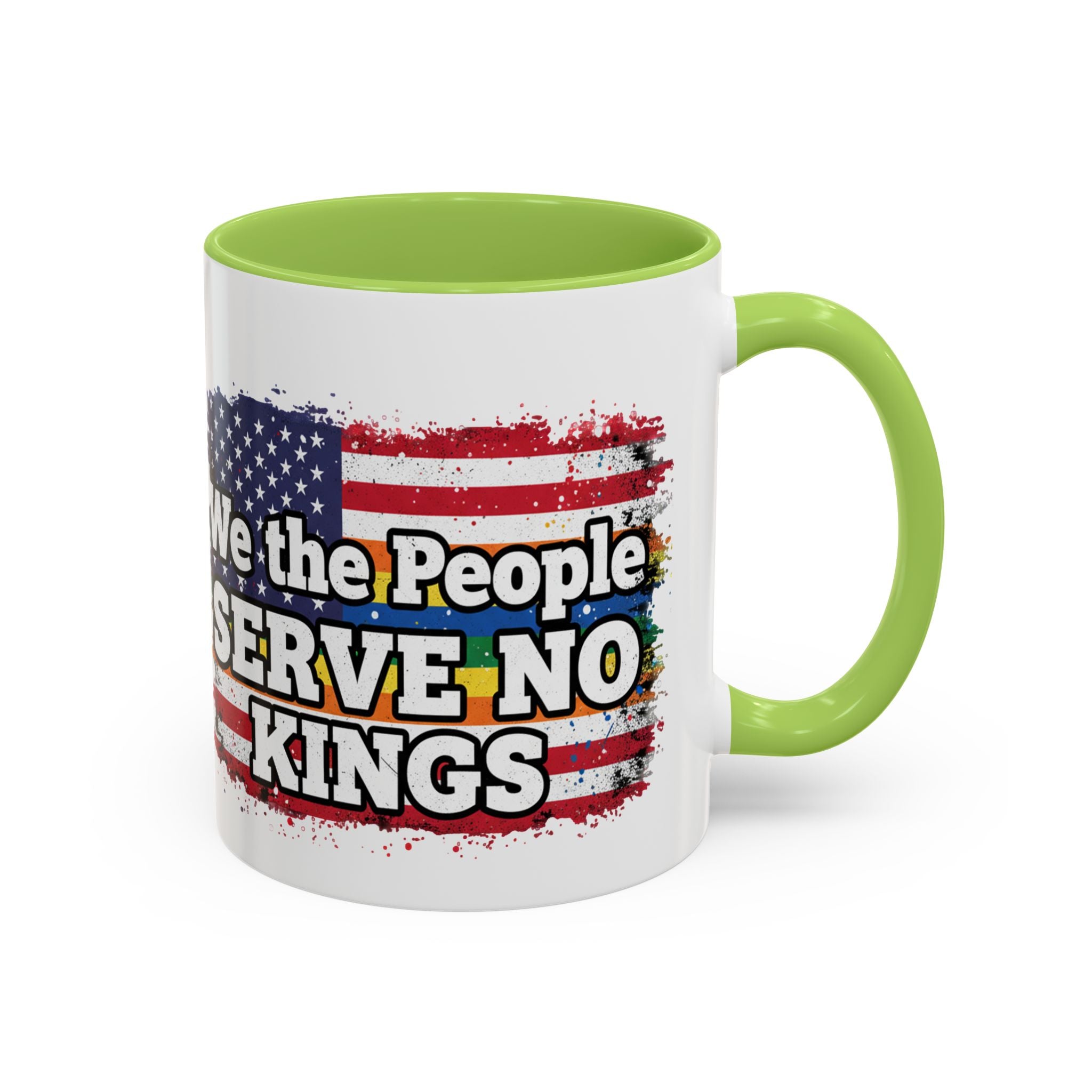 Patriotic Coffee Mug – "We the People Serve No Kings"