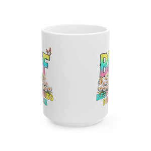 Best Friends Ceramic Mug | Cute Gift for BFFs | Fun Coffee Cup | Birthday, Friendship Day, Appreciation Gift