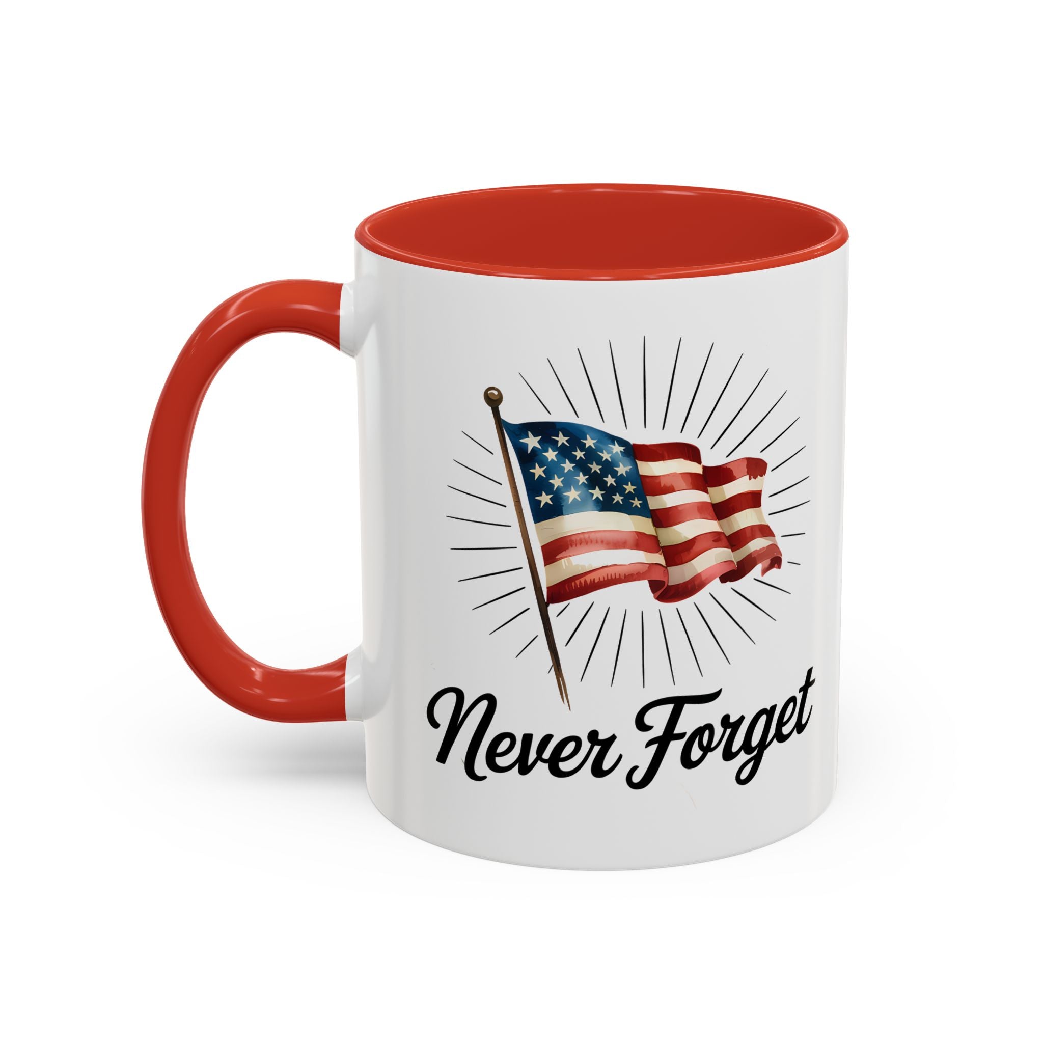 Patriotic Never Forget Coffee Mug - 11oz & 15oz USA flag
