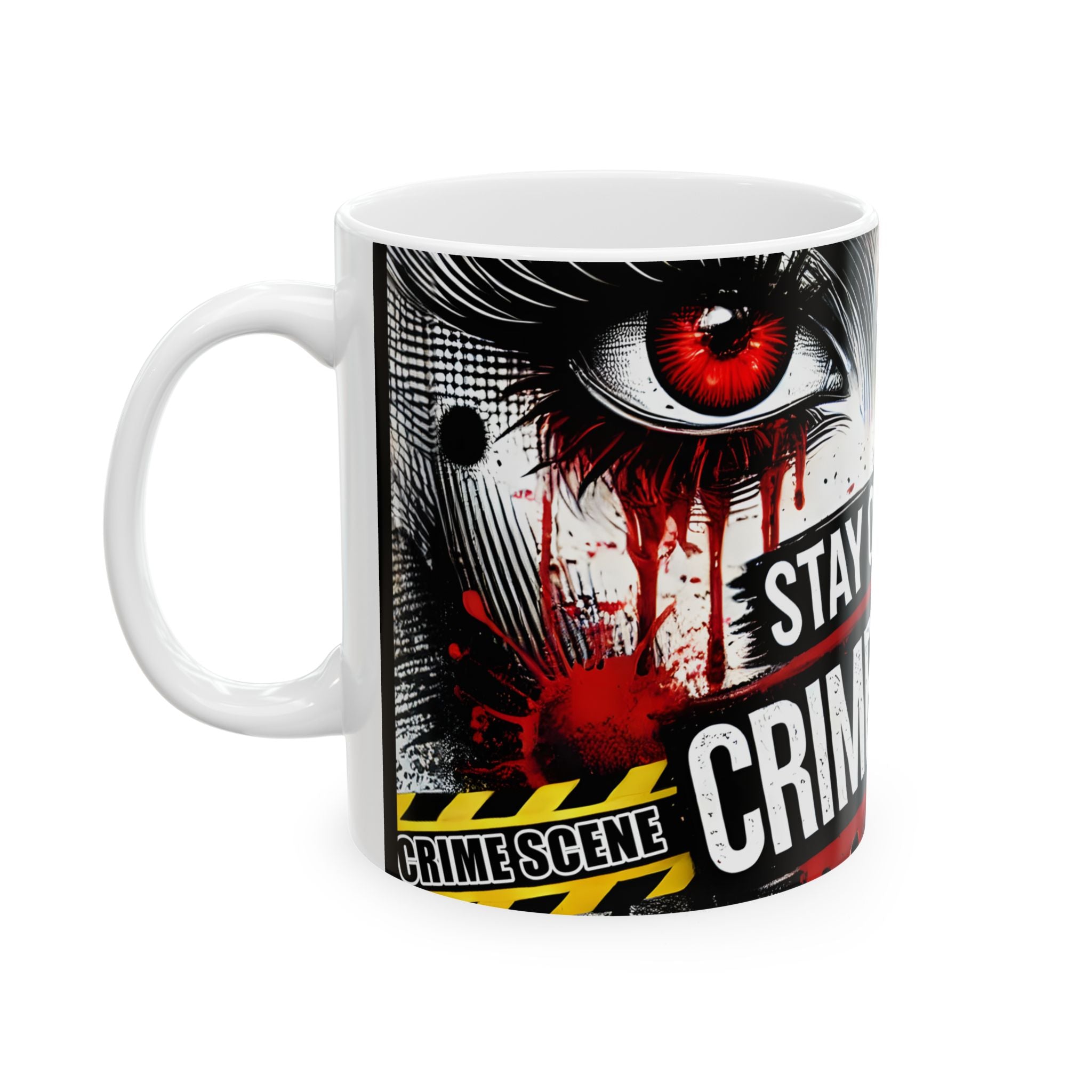 Stay Out of My Crime Scene gothic coffee Mug | Funny Coffee Cup | Ideal Gift for True Crime Lovers  Halloween