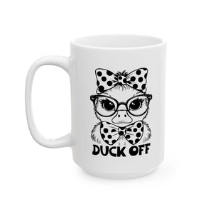 Funny attitude duck off coffee  Mug for Coffee Lovers,  Humorous Drinkware, Birthday Present, Office Humor