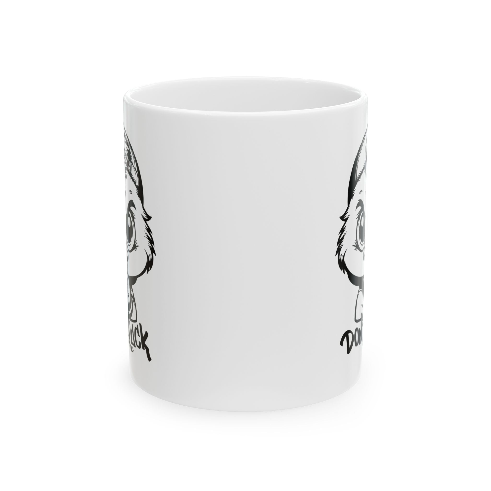 attitude duck coffee Mug, Funny Coffee Cup, Cartoon Gift, Animal Lover Present, don't duck with me