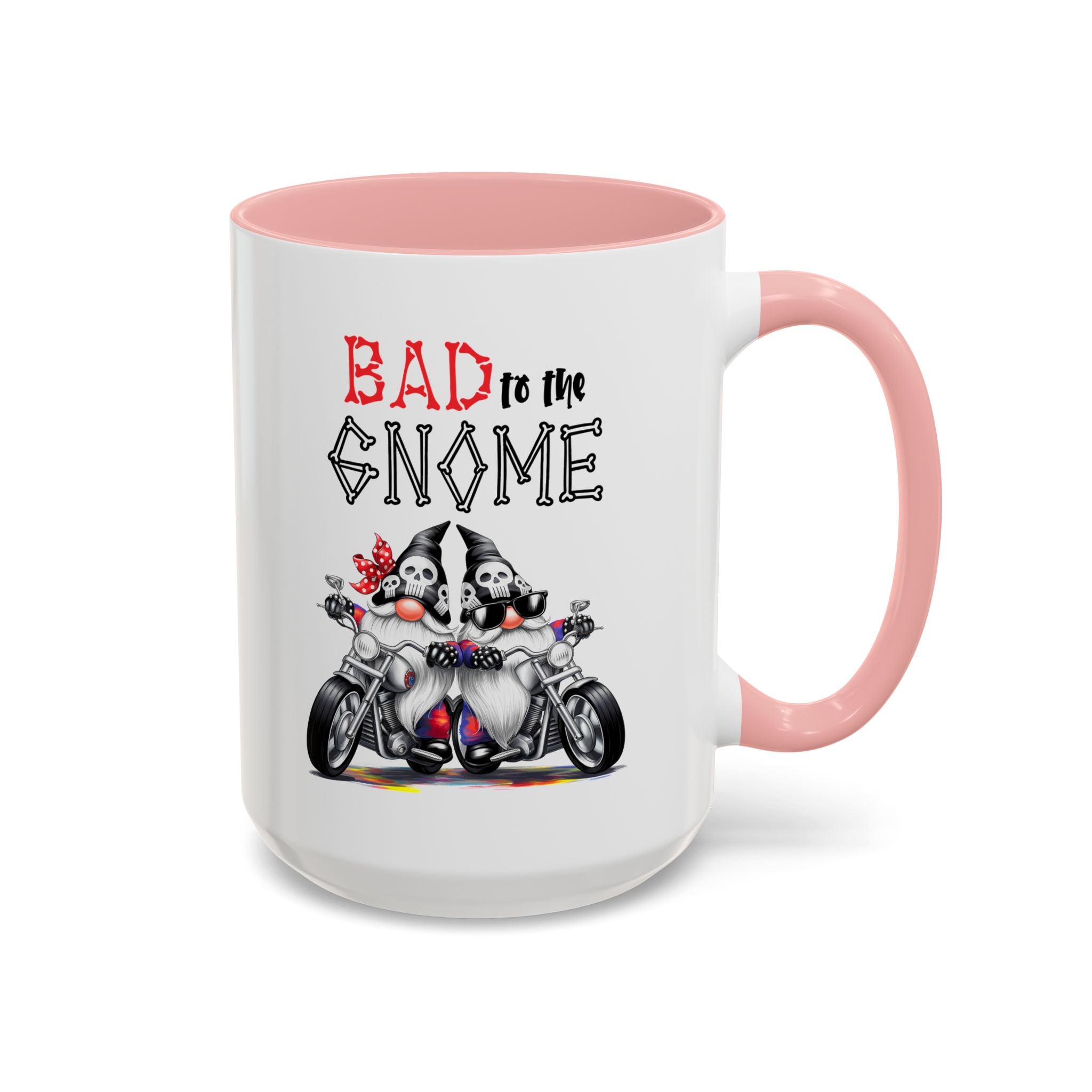 Bad to the Gnome Coffee Mug - 11oz & 15oz Accent Mugs for Bikers & Gnome Lovers