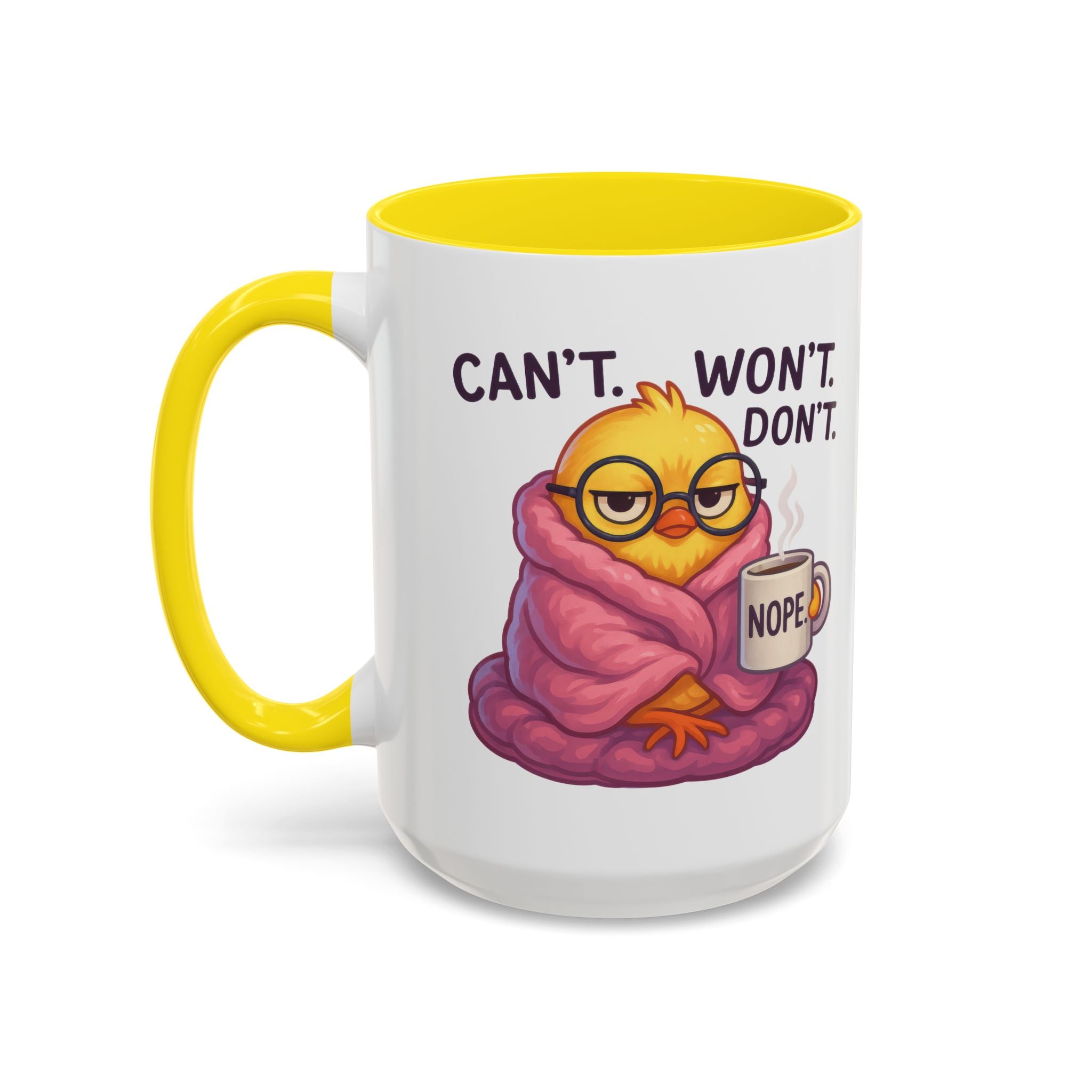 Cozy Cartoon Coffee Mug - Perfect for Lazy Days, Gifts for Friends, Cute Coffee Cups, Inspirational Morning Mug, Funny Beverage Container