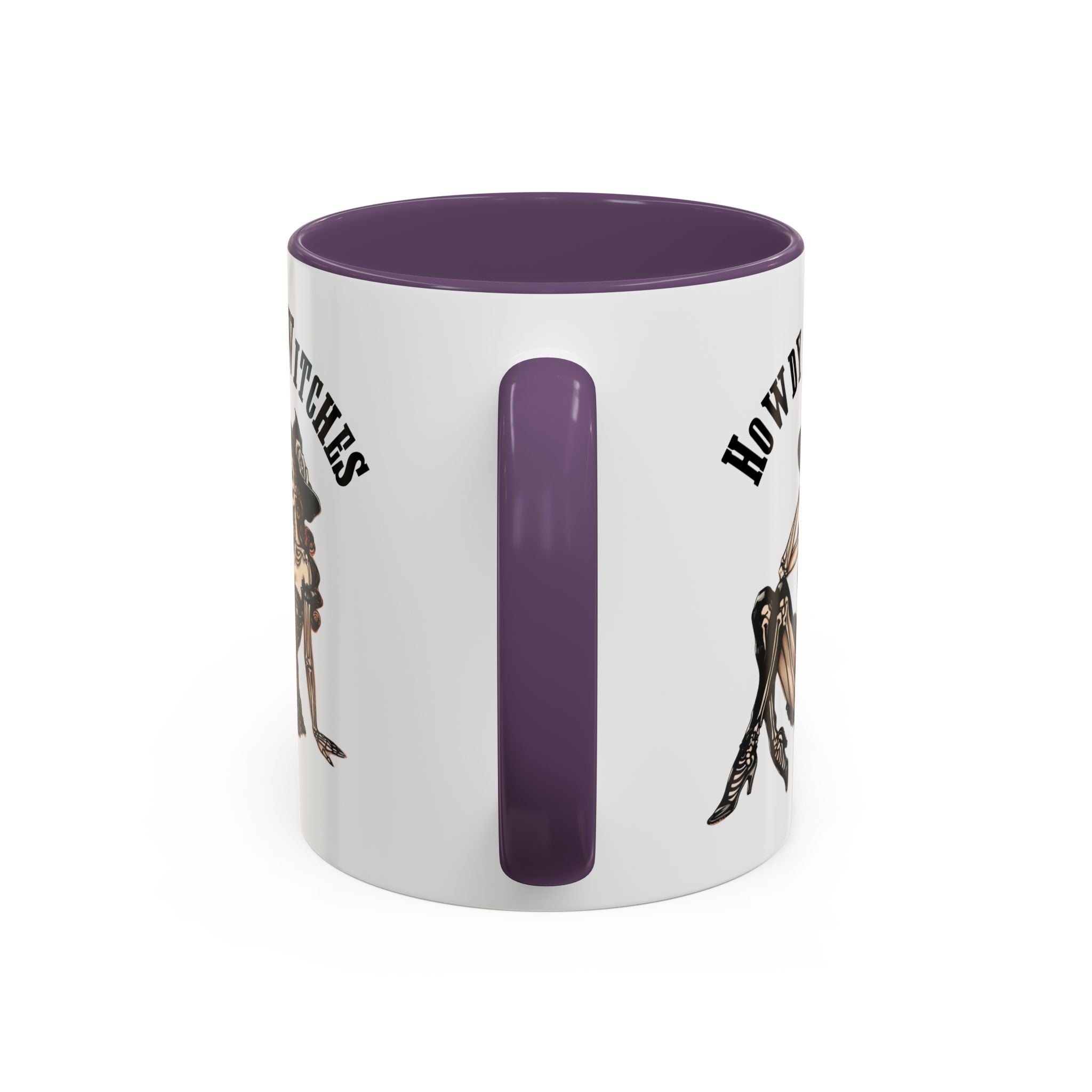 Howdy Witches Coffee Mug - Spooky Halloween Mug, Gift for Witches, Witchy Decor, Gothic Coffee Cup, Skeleton Design