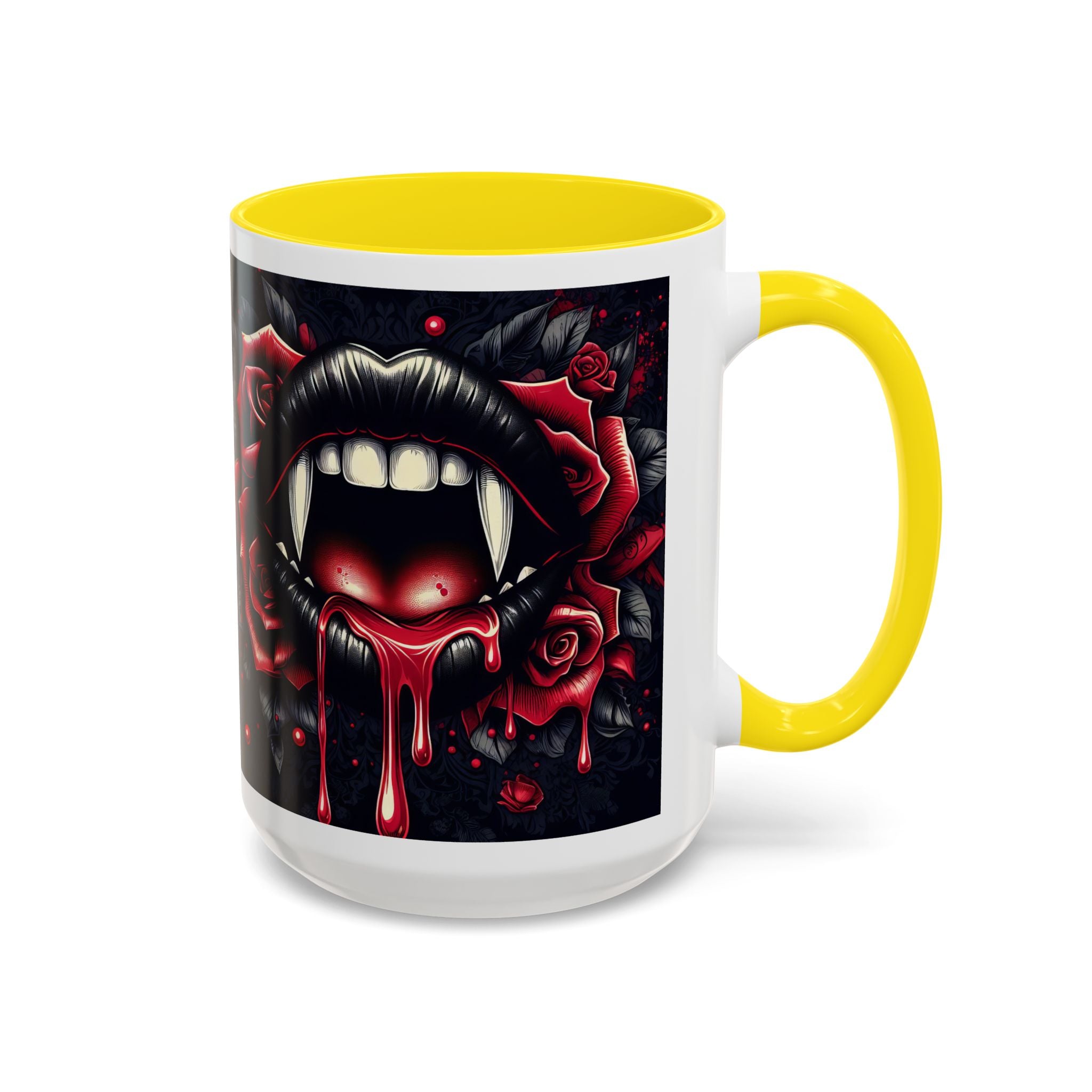 Gothic Vampire Rose Coffee Mug | Perfect for Halloween, Unique Gift, Dark Aesthetic, Gothic Decor, Horror Collectible