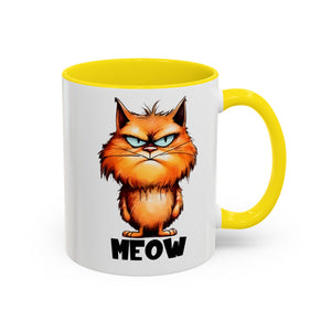 Funny grumpy  Cat Accent Coffee Mug - Perfect Gift for Cat Lovers, Meow Mug, Pet Owner Present, Caffeine Fix, Novelty Drinkware