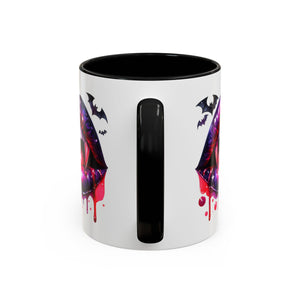 Gothic Vampire Coffee Mug, Halloween Mug, Dark Aesthetic, bats, Spooky Home Decor, Unique Coffee Cup