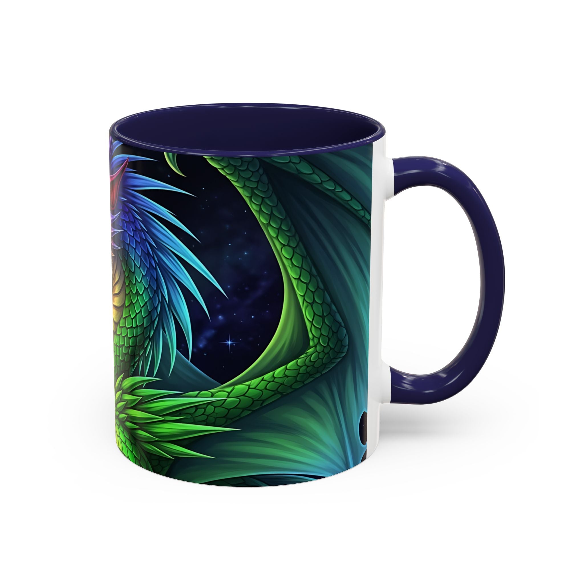 green  Dragon Accent Coffee Mug - 11 & 15oz Fantasy Drinkware