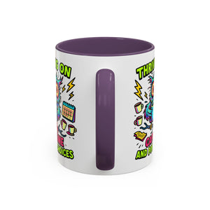 Thriving on Caffeine Mug | Funny Owl Coffee Cup | Gift for Coffee Lovers | Cute Kitchen Decor | Birthday, Holiday Gift