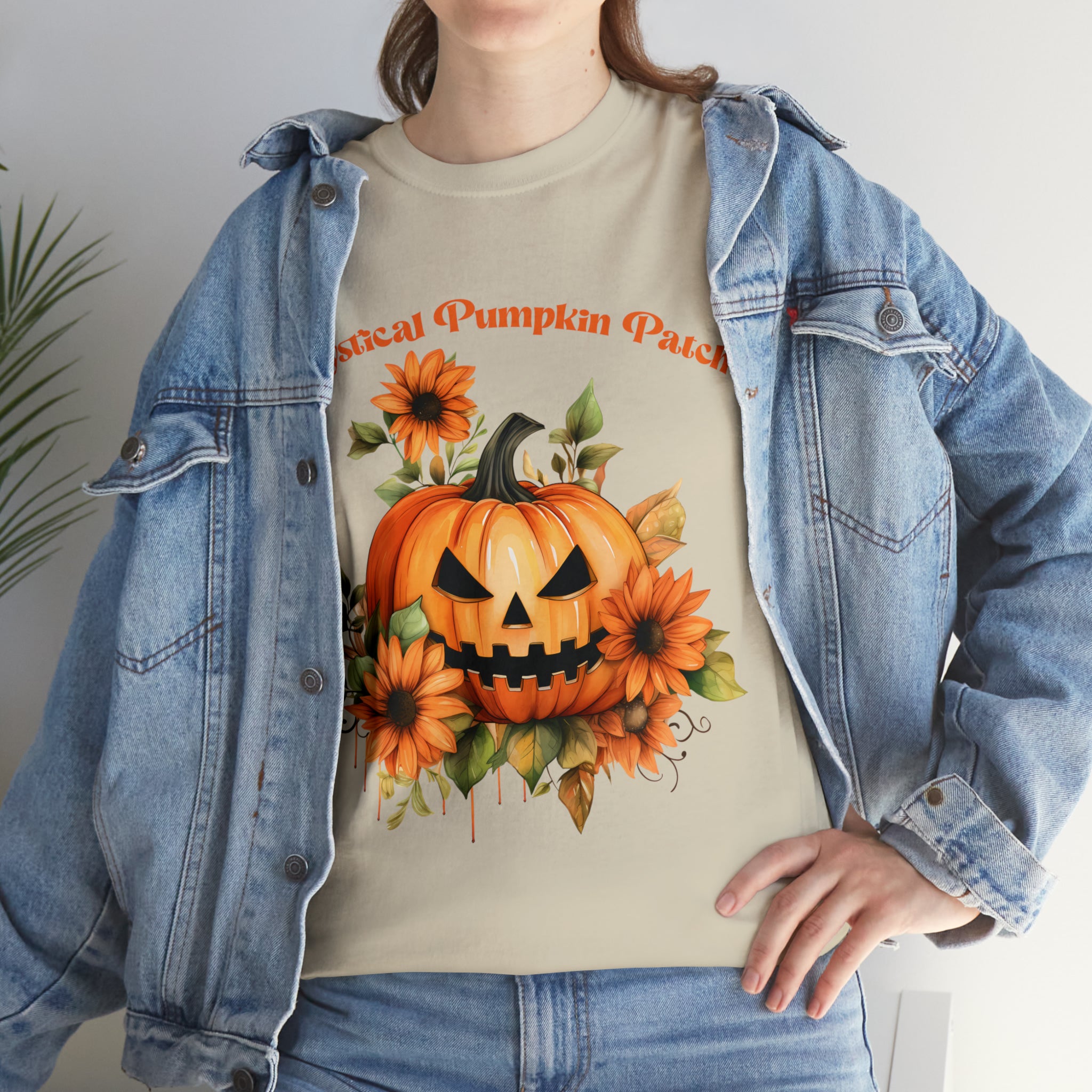 Halloween unisex t shirt mystical pumkin patch fall fun stocking stuffer Unisex Heavy Cotton Tee