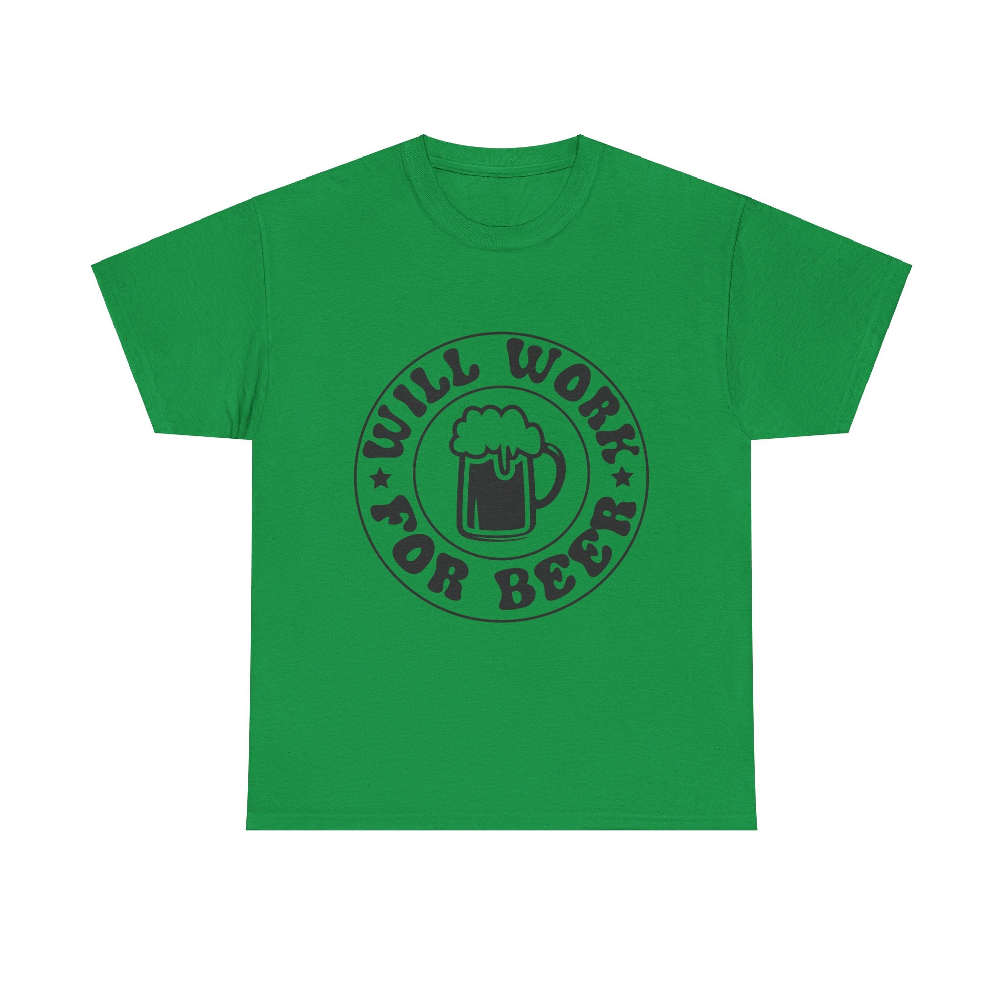 will work for beer funny Unisex Heavy Cotton Tee men women