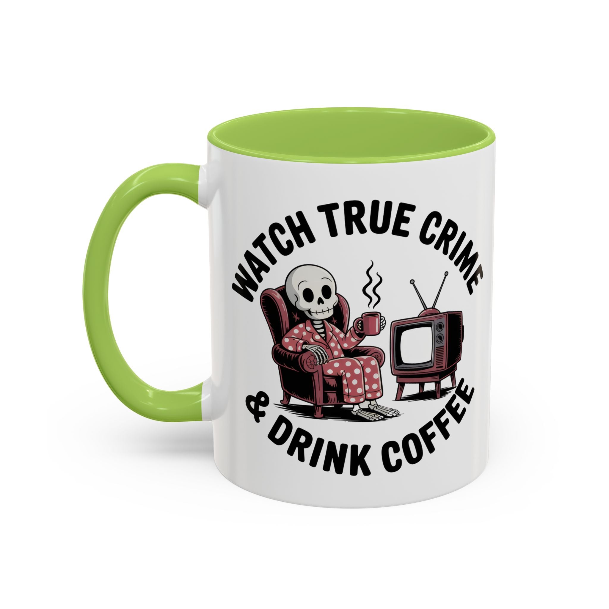 watch True Crime drink coffee  Coffee Mug hobby fun