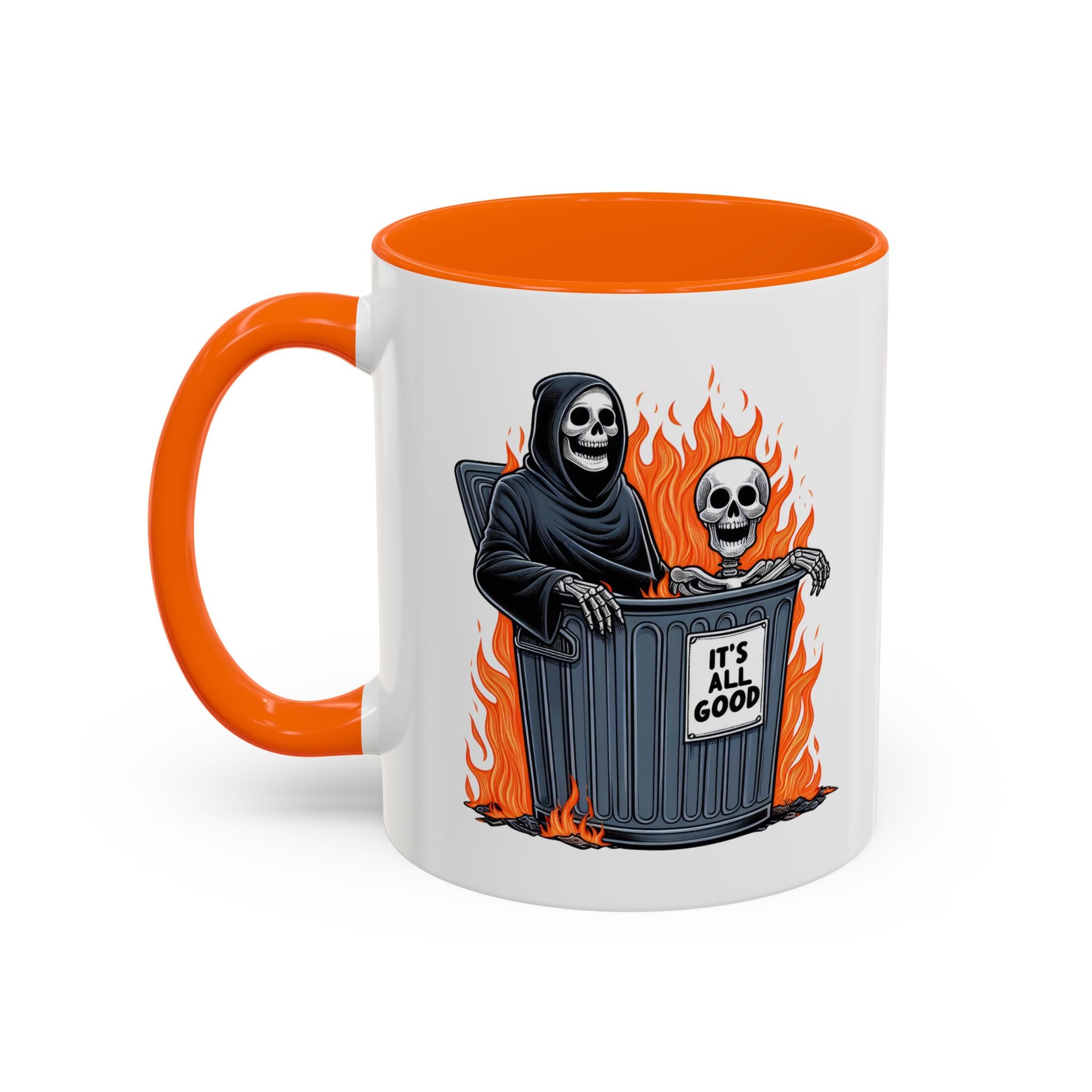Funny Grim Reaper Coffee Mug - Perfect for Halloween, Gift for Friends, Quirky Kitchen Decor, Novelty Drinkware