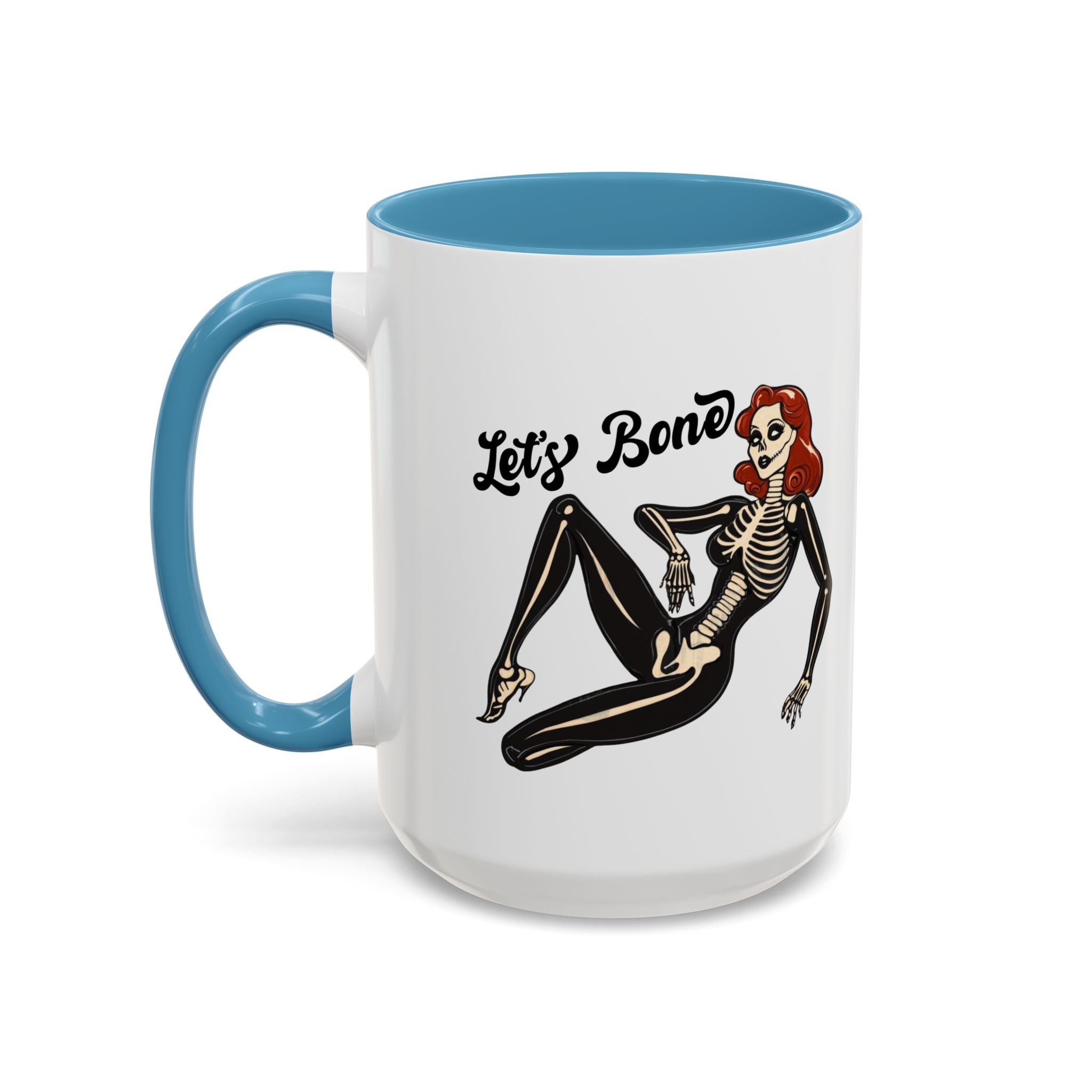 Spooky Skeleton Mug - Let's Bone, Halloween Gift, Gothic Coffee Cup, Unique Home Decor, Fun Drinkware