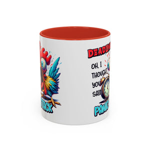 Funny Panic Attack Coffee Mug, Quirky Rooster Mug for Stress Relief, Gift for Teachers, Office Humor, Coworker Gift, Fun Coffee Cup