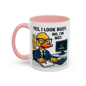 Funny Office Mug, Quirky Coffee Cup, Duck Humor Mug, Gift for Coworkers, Cute Desk Mug