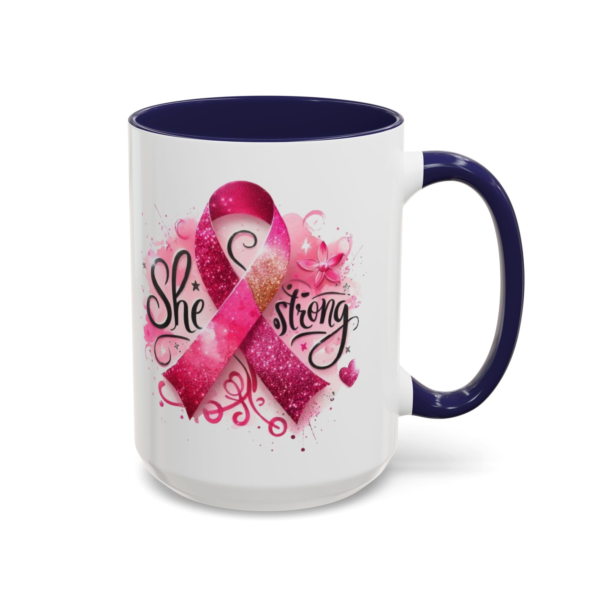 Empowering Pink Ribbon Coffee Mug - Gift for Survivors, Breast Cancer Awareness, Motivational Mug, Inspirational Drinkware, Self-Care Gift