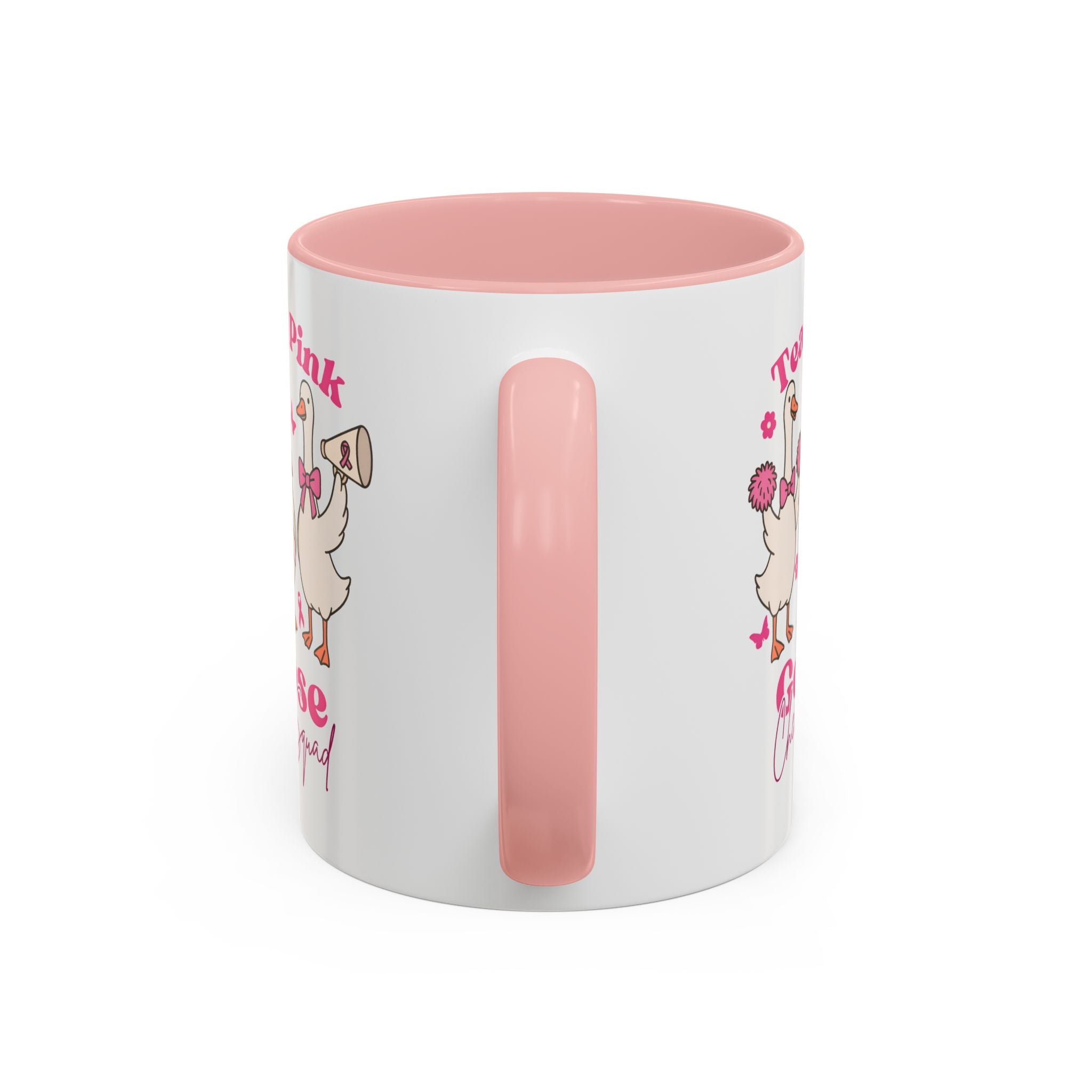 cancer awareness Team Pink Goose Cheer Squad Coffee Mug - Cute Animal Mug for Fun Gifts,   Home Decor/Office Use