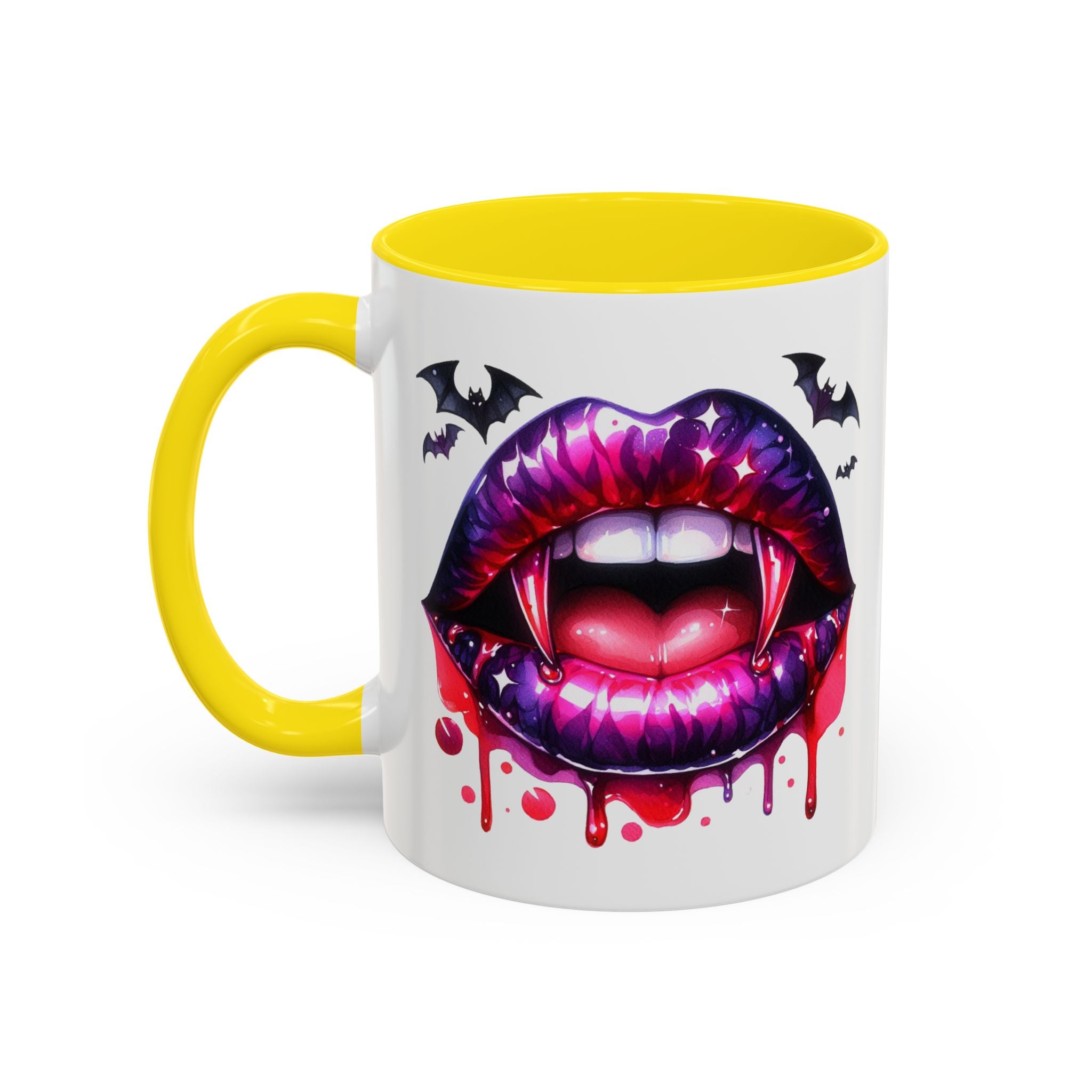 Gothic Vampire Coffee Mug, Halloween Mug, Dark Aesthetic, bats, Spooky Home Decor, Unique Coffee Cup