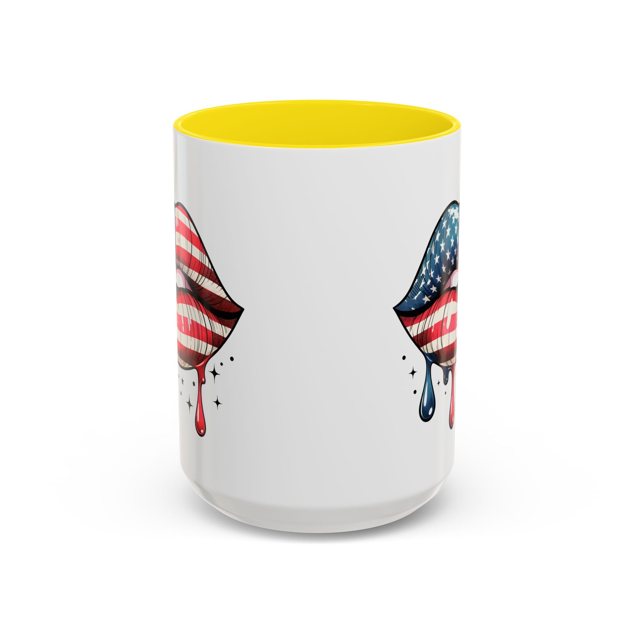 Patriotic Lip Print Coffee Mug – 11oz & 15oz