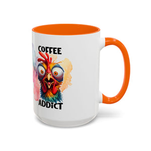 Coffee Addict Mug, Funny Coffee Lover Gift, Unique Kitchen Decor, Quirky Morning Brew Cup, Perfect for Birthdays & Holidays