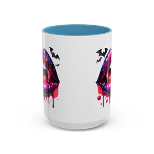 Gothic Vampire Coffee Mug, Halloween Mug, Dark Aesthetic, bats, Spooky Home Decor, Unique Coffee Cup