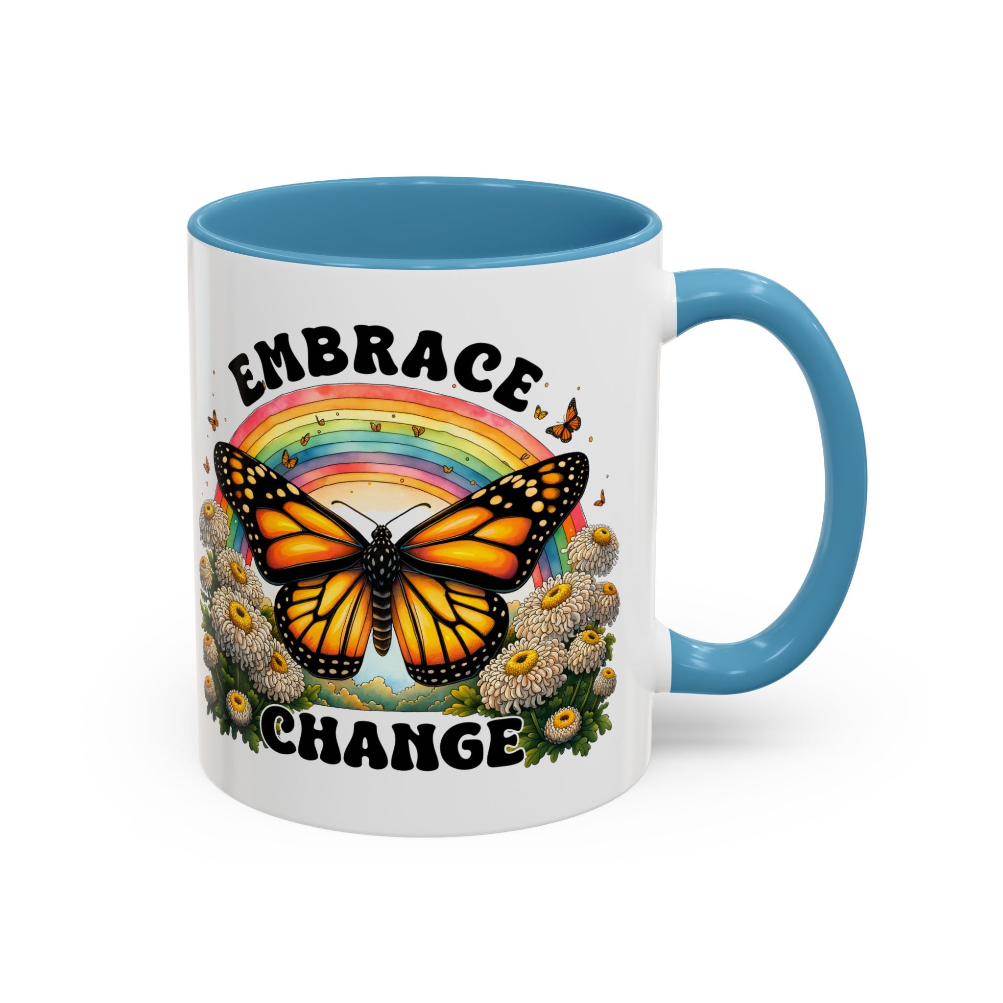 Embrace Change Butterfly Coffee Mug – Inspirational Gift for Nature Lovers