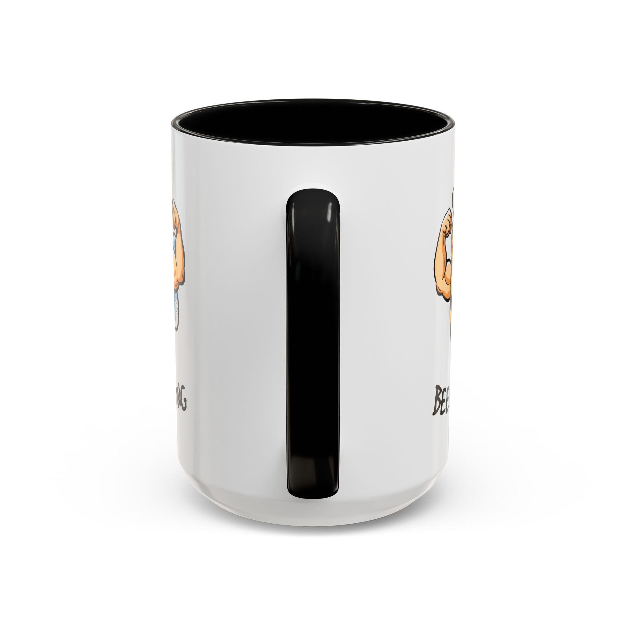 Bee Strong Accent Coffee Mug - Motivational Mug for Strength and mental health