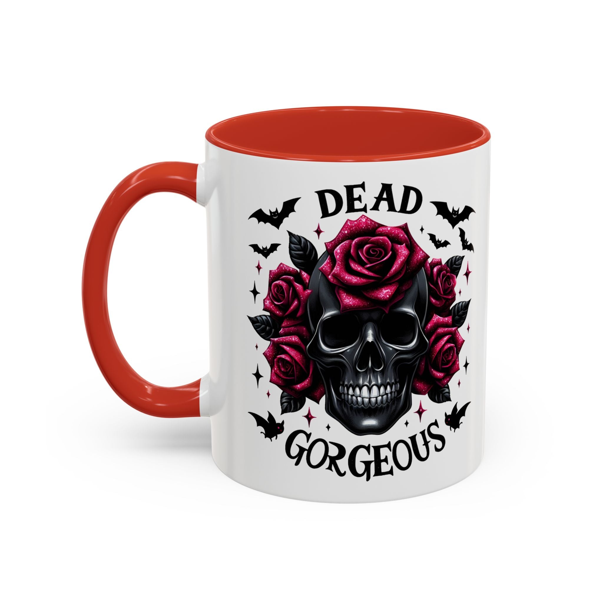 Gothic Skull Coffee Mug - Dead Gorgeous Design halloween horror art goth