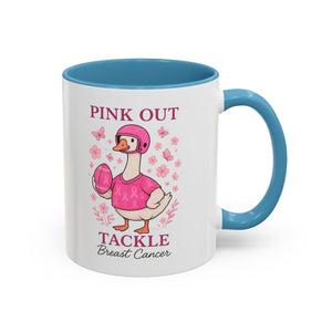 Breast Cancer Awareness Coffee Mug, Pink Out Tackle Duck Design, Supportive Gift for Fighters & Survivors, Cheerful Office Decor, [...]