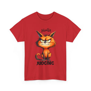 Unisex Cat Judgment Tee, Funny Cat Shirt, Gift for Cat Lovers, Pet Humor Tee, Cute Cat Graphic Tee, Animal T-Shirt