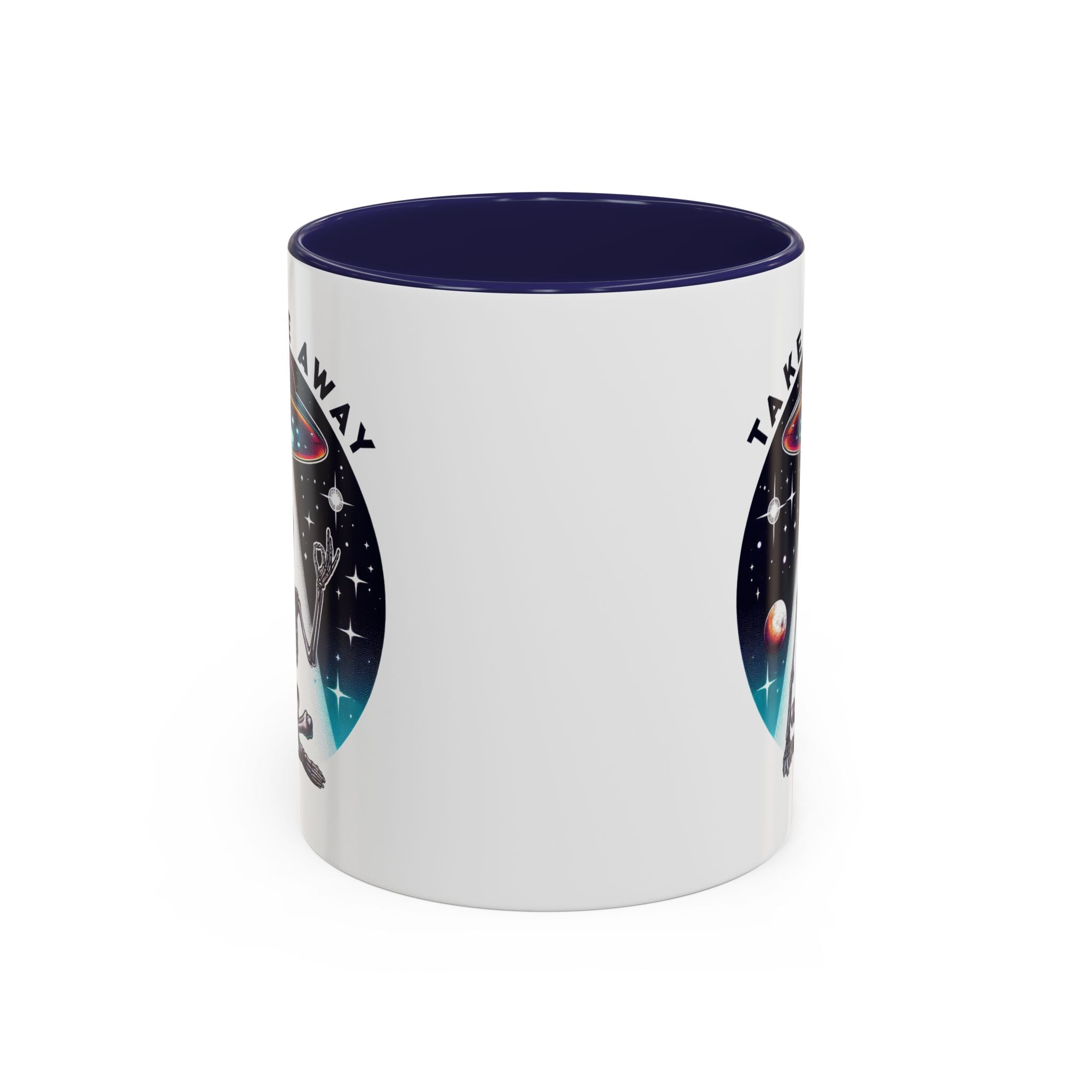 Galactic Skeleton Coffee Mug, Take Me Away Mug, Space-Themed Mug, Unique Gift for alien Lovers, Sci-Fi Cafe Mug