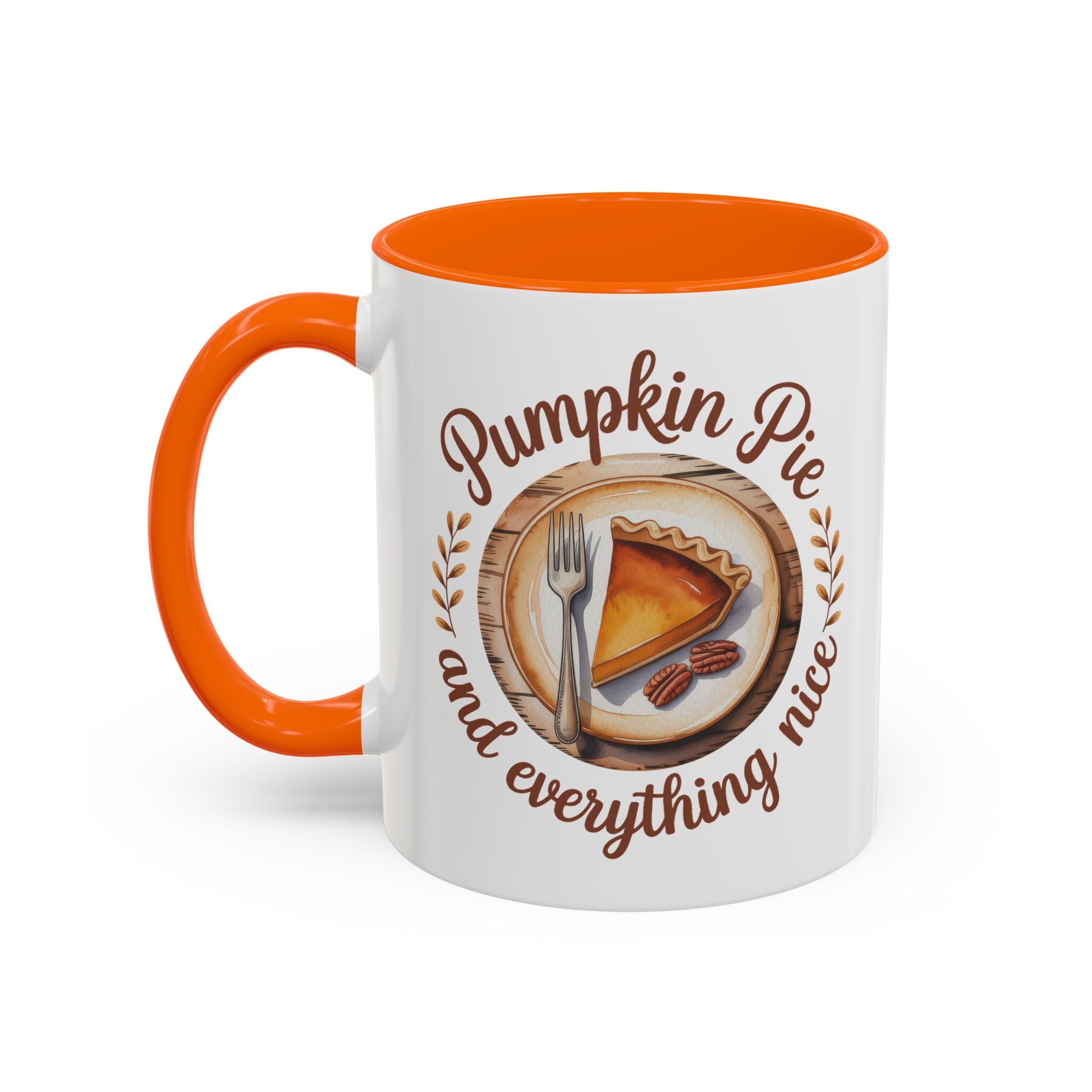 Pumpkin Pie Accent Coffee Mug - Perfect for Fall and Thanksgiving Warmth