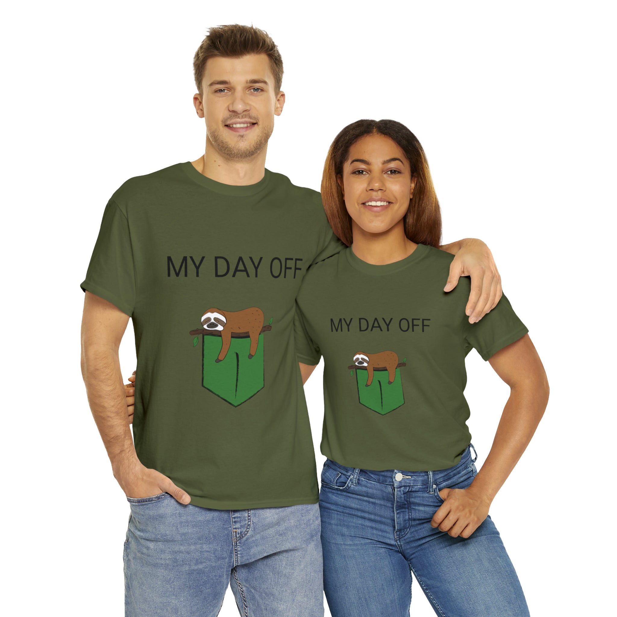 Lazy my day off  Unisex Heavy Cotton Tee funny humor t shirt for men and women
